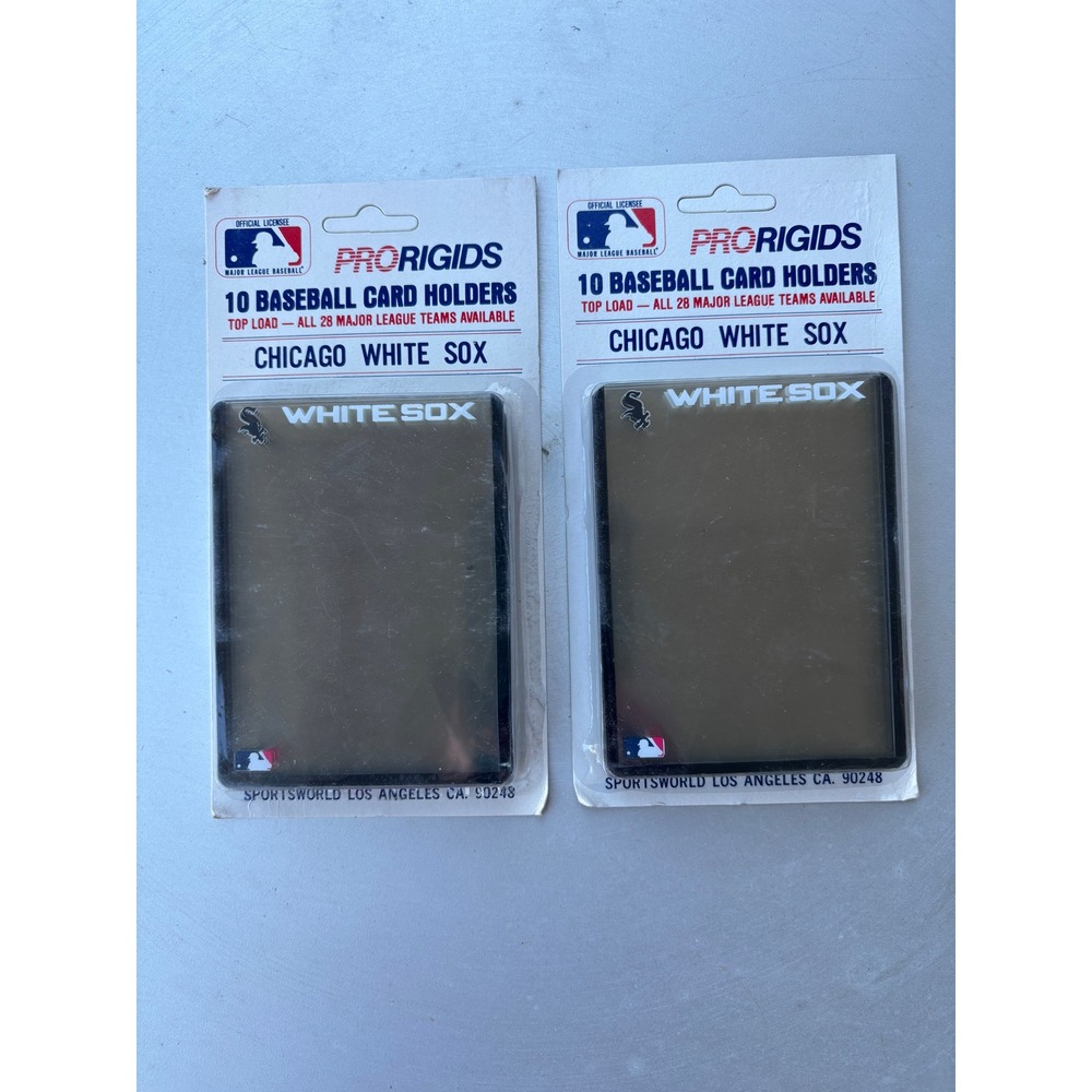 Vintage ProRigids Chicago White Sox Baseball Card Holders 2 Packs 20 Total MLB